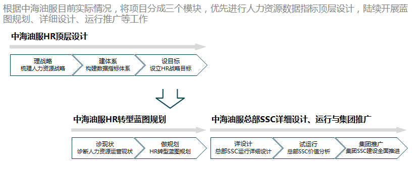 中海油服，人力资源，三支柱，传统，事业部，共享服务，方案